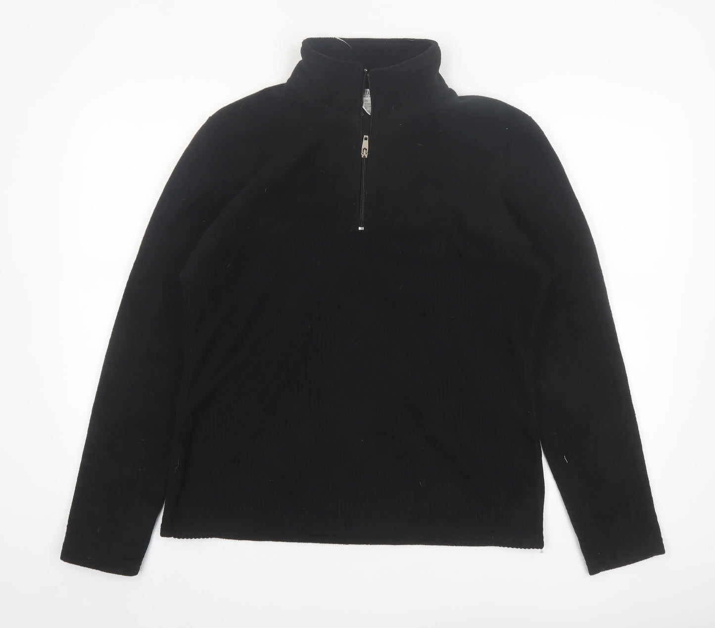 MIKK Athletica Men's Black Fleece 1/4 Zip Pullover Sweatshirt L