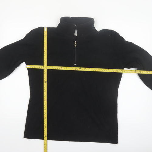 MIKK Athletica Men's Black Fleece 1/4 Zip Pullover Sweatshirt L