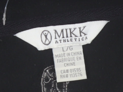 MIKK Athletica Men's Black Fleece 1/4 Zip Pullover Sweatshirt L