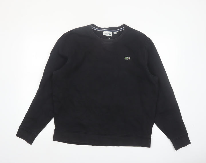 Lacoste Sport Men's Black XL Crew Neck Pullover Sweatshirt
