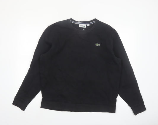 Lacoste Sport Men's Black XL Crew Neck Pullover Sweatshirt