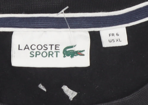 Lacoste Sport Men's Black XL Crew Neck Pullover Sweatshirt