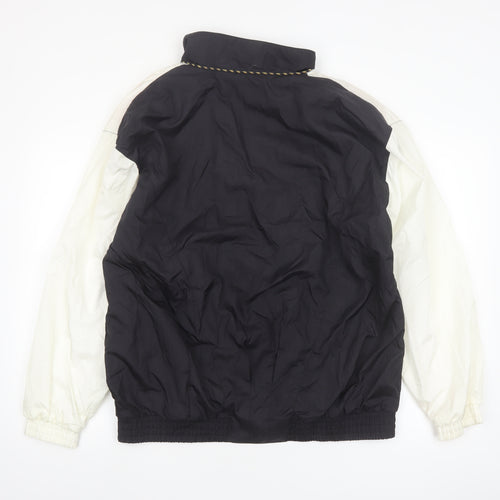 Blast Men's Black and White Nylon Bomber Jacket L Western Star Design