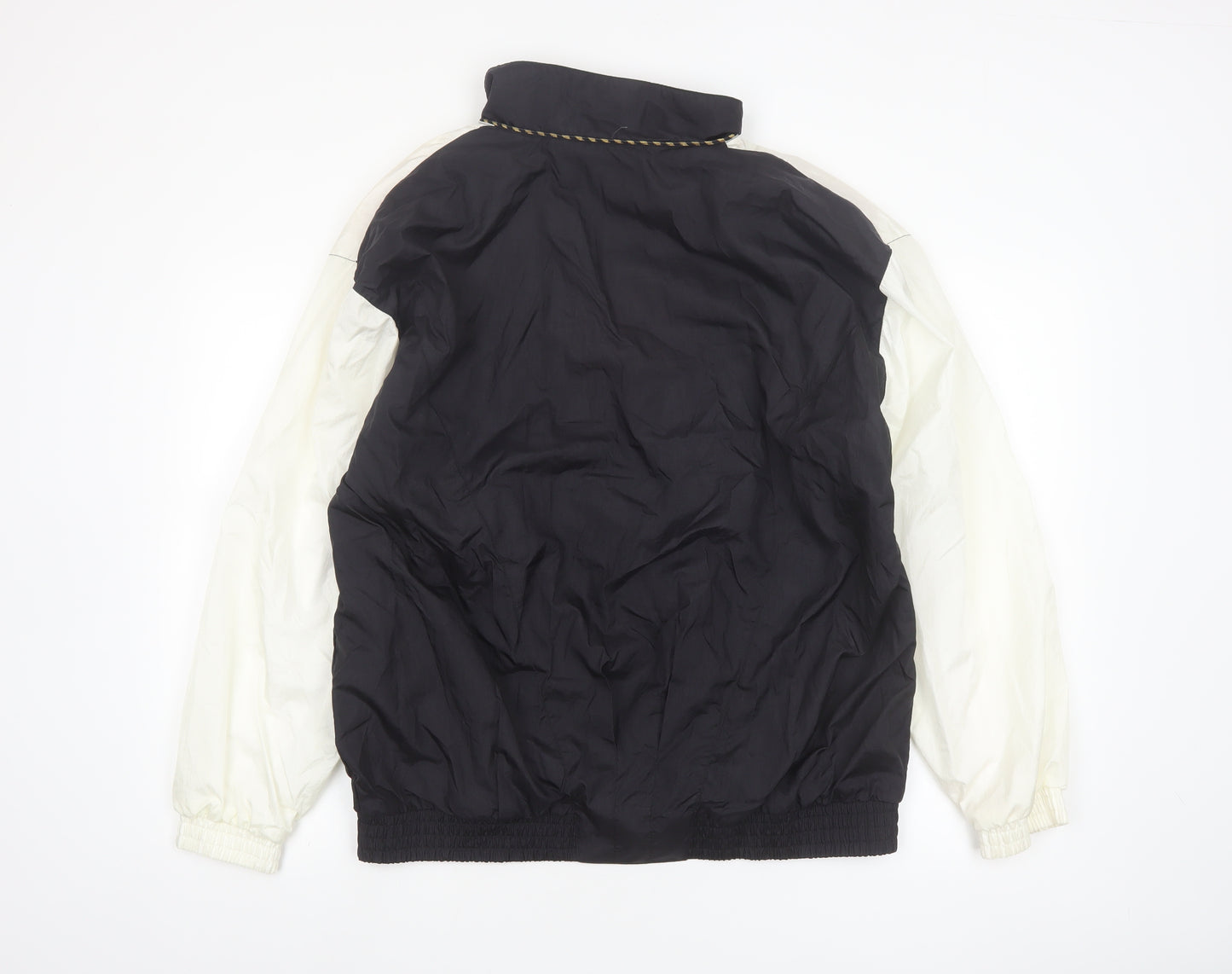 Blast Men's Black and White Nylon Bomber Jacket L Western Star Design