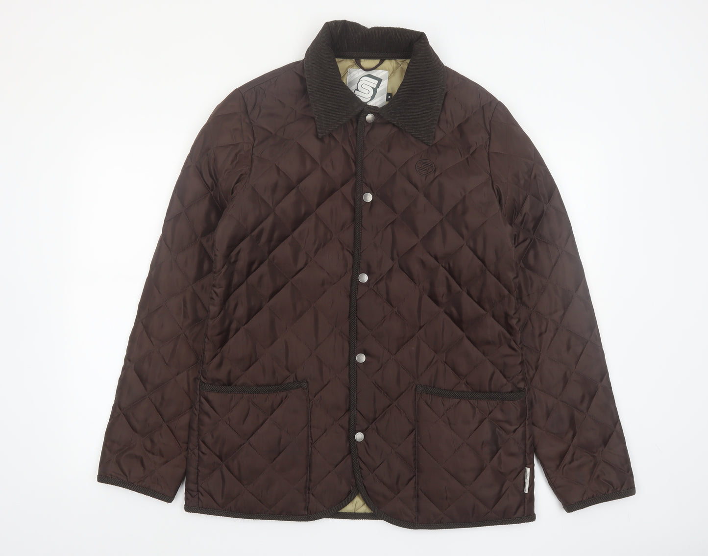 Schottzysen Mens Brown Quilted Mid-Length Jacket Size M