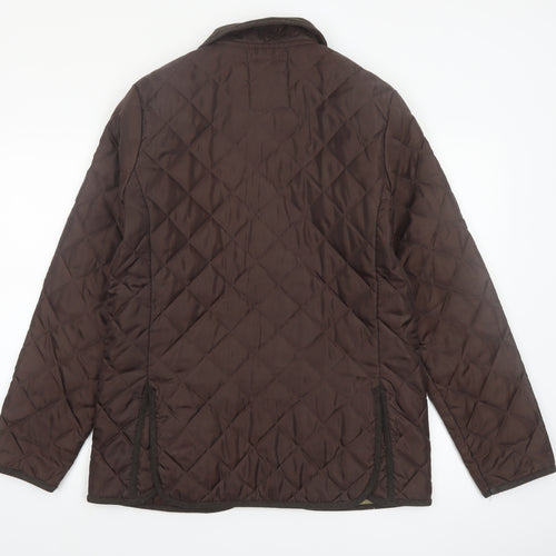 Schottzysen Mens Brown Quilted Mid-Length Jacket Size M