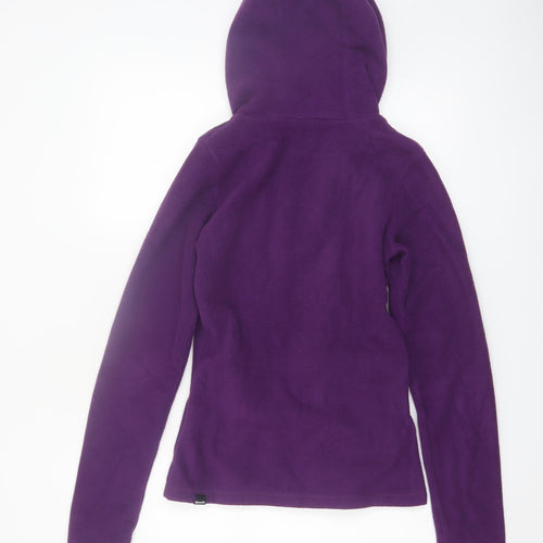 Bench Womens Purple XS Full Zip Fleece Hoodie Polyester
