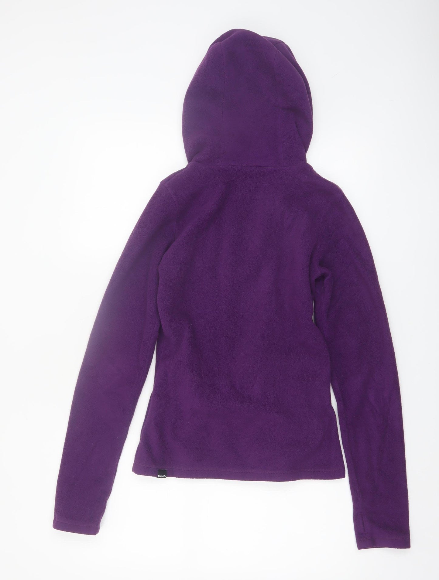Bench Womens Purple XS Full Zip Fleece Hoodie Polyester
