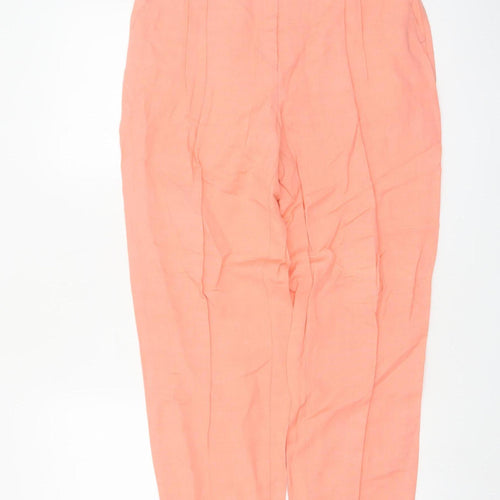 Choise by Danwear Women’s Pink Linen Viscose Pleated Trousers Size 12