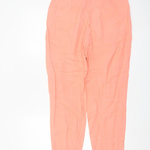 Choise by Danwear Women’s Pink Linen Viscose Pleated Trousers Size 12