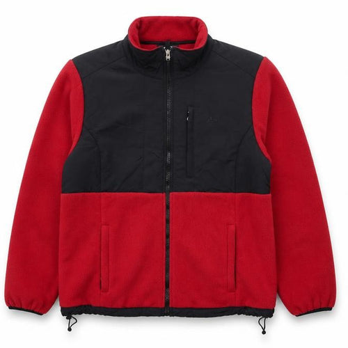 Athletech Men's Red Black Fleece Full Zip Outdoor Jacket Size M