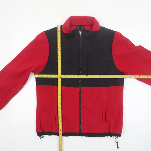 Athletech Men's Red Black Fleece Full Zip Outdoor Jacket Size M