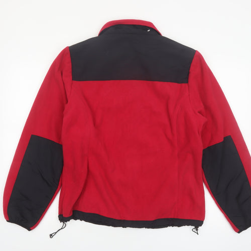 Athletech Men's Red Black Fleece Full Zip Outdoor Jacket Size M