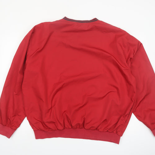 Polo Ralph Lauren Men's Red V-Neck Golf Pullover Sweatshirt L