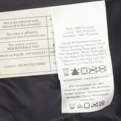 Eddie Bauer Women Black Quilted Mid-Length Jacket Size 16