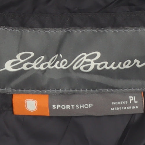 Eddie Bauer Women Black Quilted Mid-Length Jacket Size 16