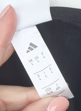 Adidas Men’s Black Oasis Polo Shirt L Music Retro Football Style