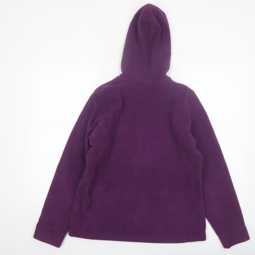 L.L.Bean Womens Purple Full Zip Fleece Hoodie Size M Regular
