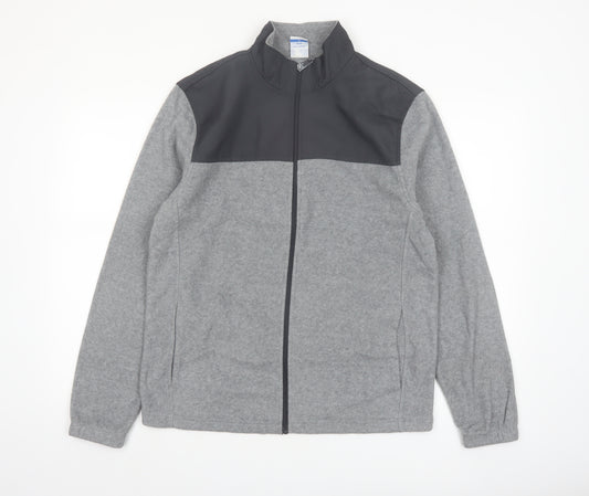 Starter Men’s Grey Full Zip Fleece Jacket Size M 38in Polyester