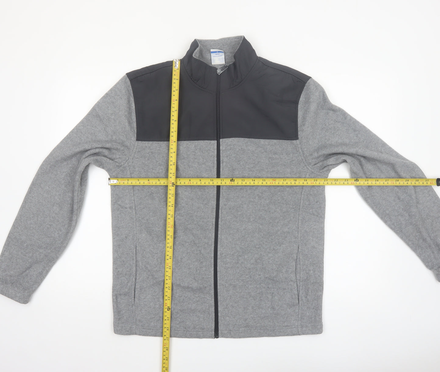 Starter Men’s Grey Full Zip Fleece Jacket Size M 38in Polyester
