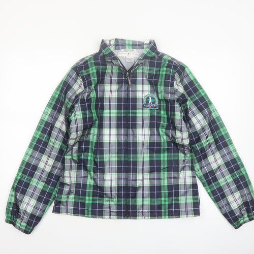 Tommy Hilfiger Women’s Green Checked Windbreaker Jacket S