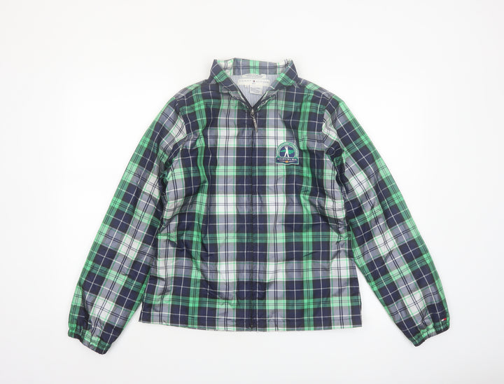Tommy Hilfiger Women’s Green Checked Windbreaker Jacket S