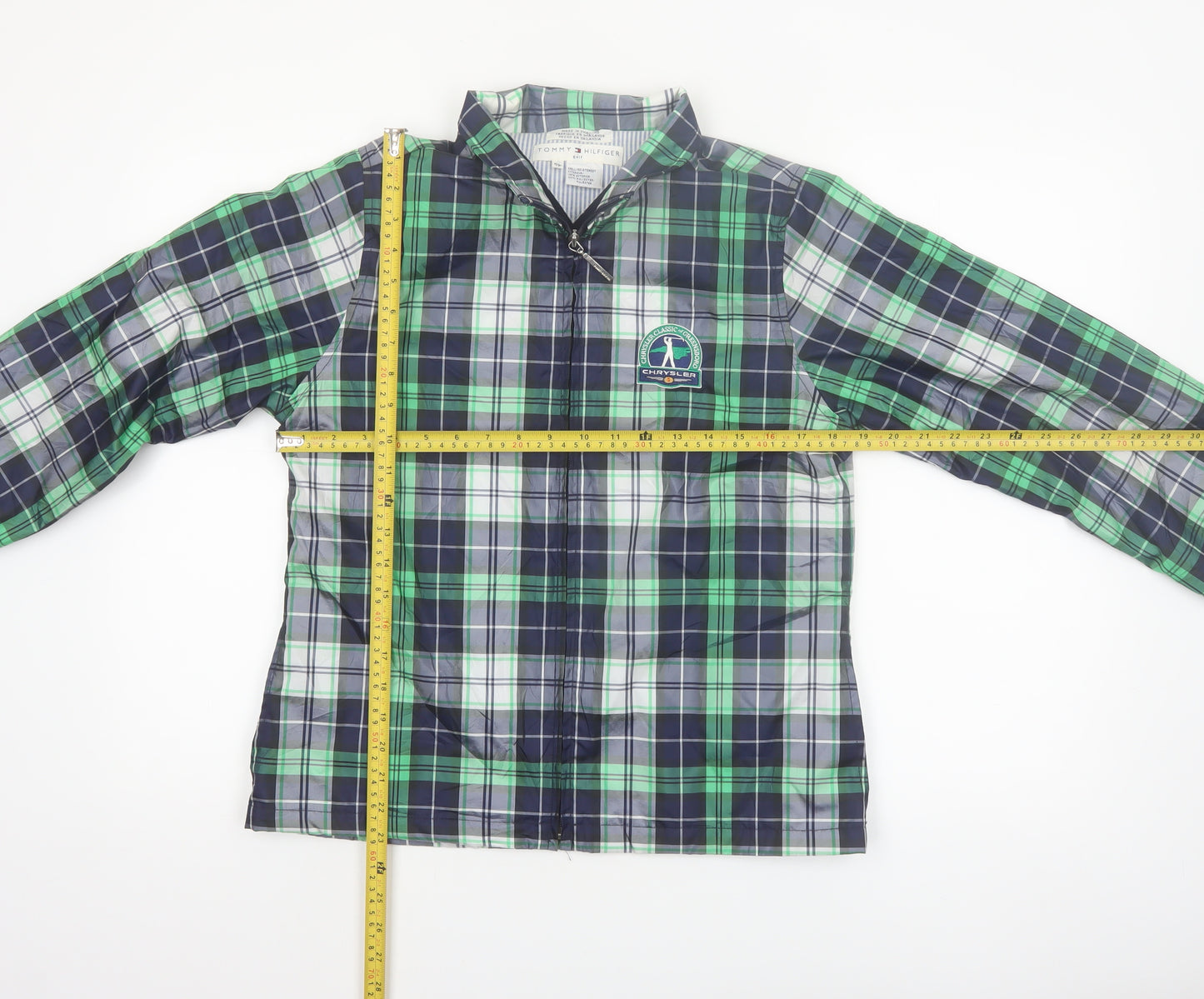Tommy Hilfiger Women’s Green Checked Windbreaker Jacket S
