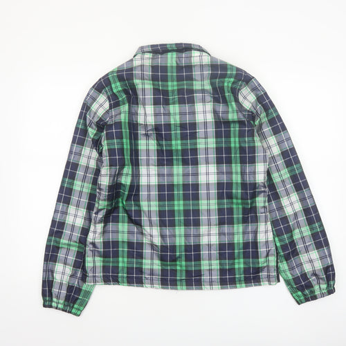 Tommy Hilfiger Women’s Green Checked Windbreaker Jacket S