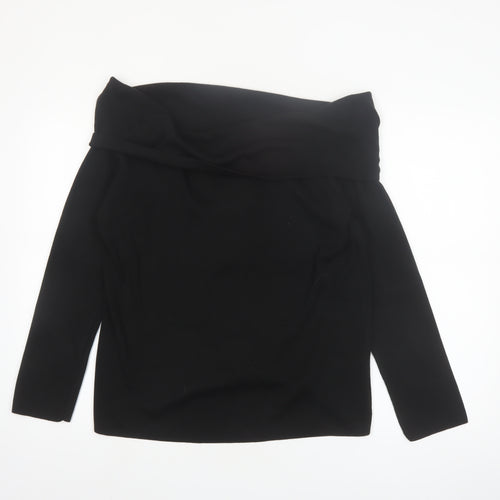 Marks and Spencer Women’s Black Size 18 Off Shoulder Knit Jumper