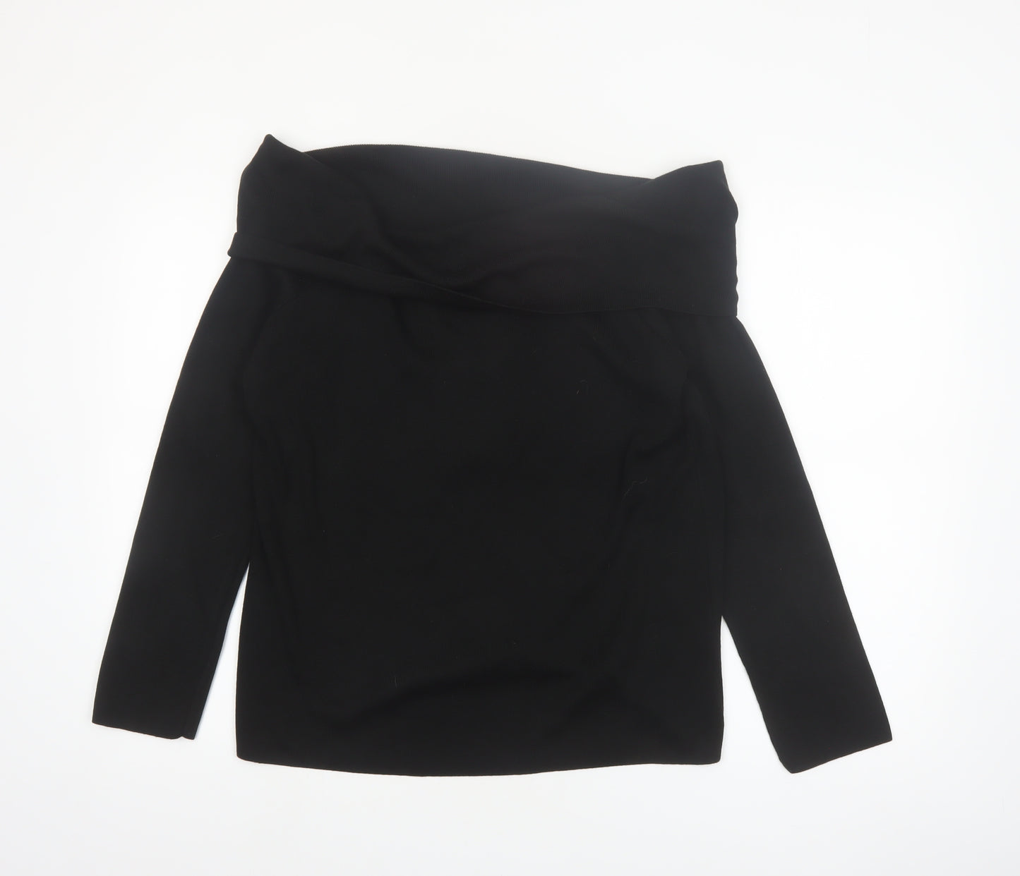Marks and Spencer Women’s Black Size 18 Off Shoulder Knit Jumper