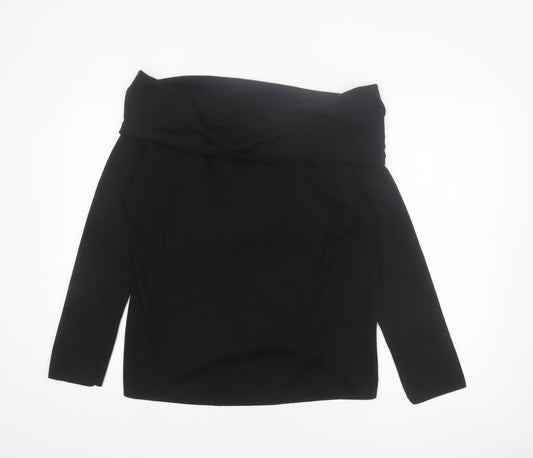 Marks and Spencer Women’s Black Size 18 Off Shoulder Knit Jumper