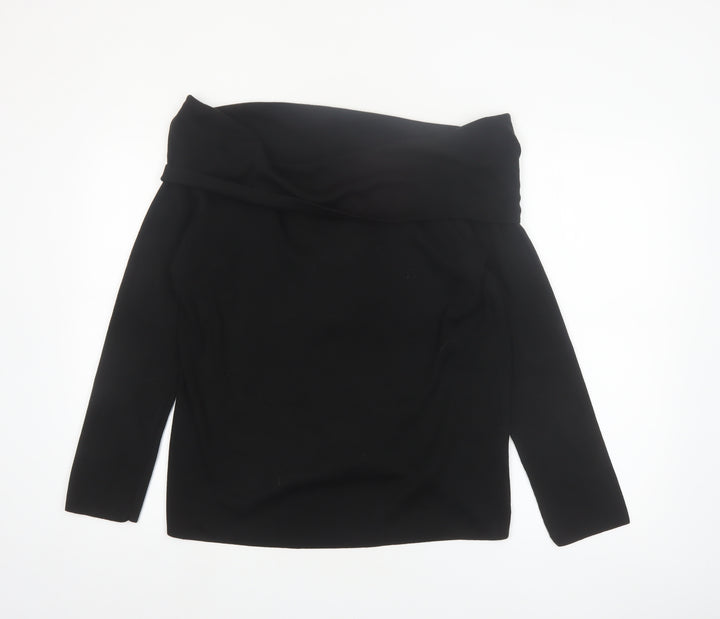 Marks and Spencer Women’s Black Size 18 Off Shoulder Knit Jumper