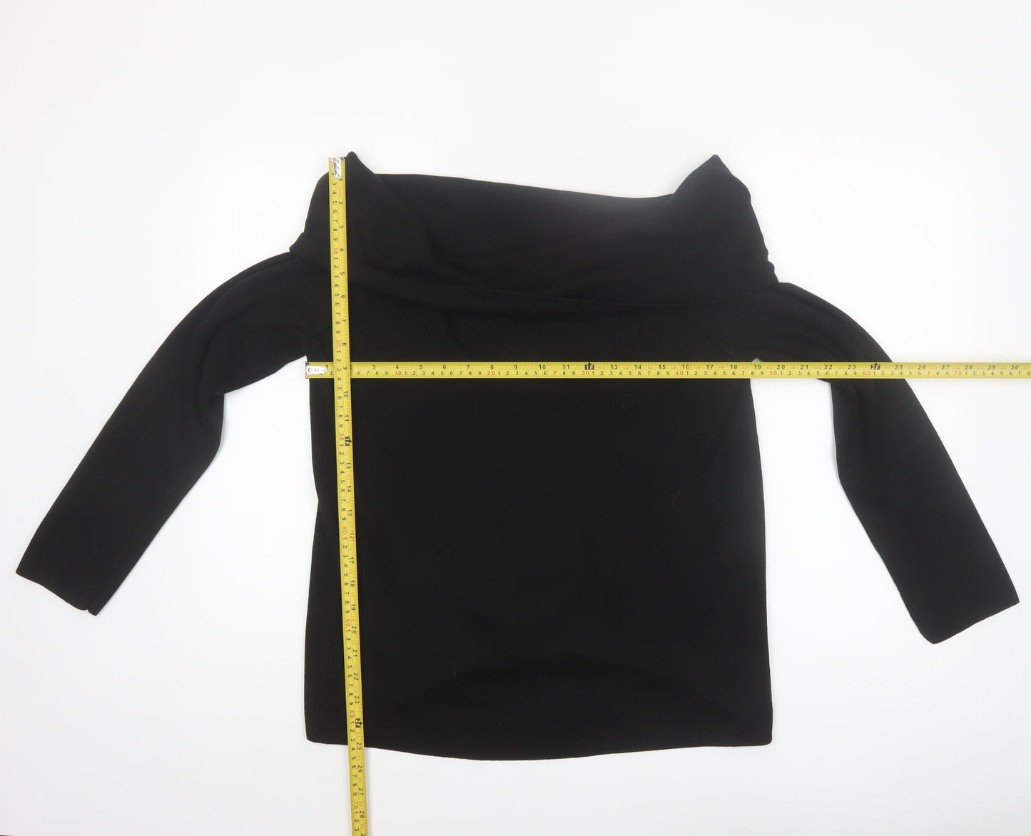 Marks and Spencer Women’s Black Size 18 Off Shoulder Knit Jumper
