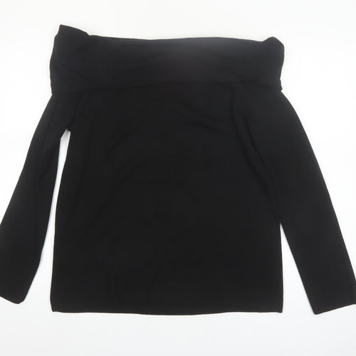 Marks and Spencer Women’s Black Size 18 Off Shoulder Knit Jumper