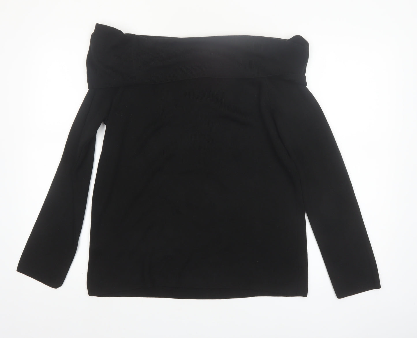Marks and Spencer Women’s Black Size 18 Off Shoulder Knit Jumper