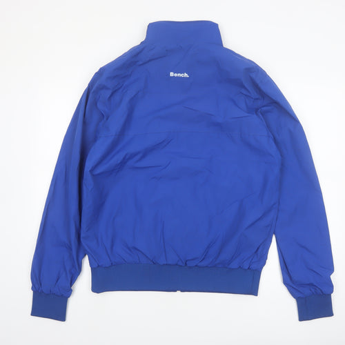 Bench Men's Blue Bomber Jacket L Lightweight Full Zip Windproof