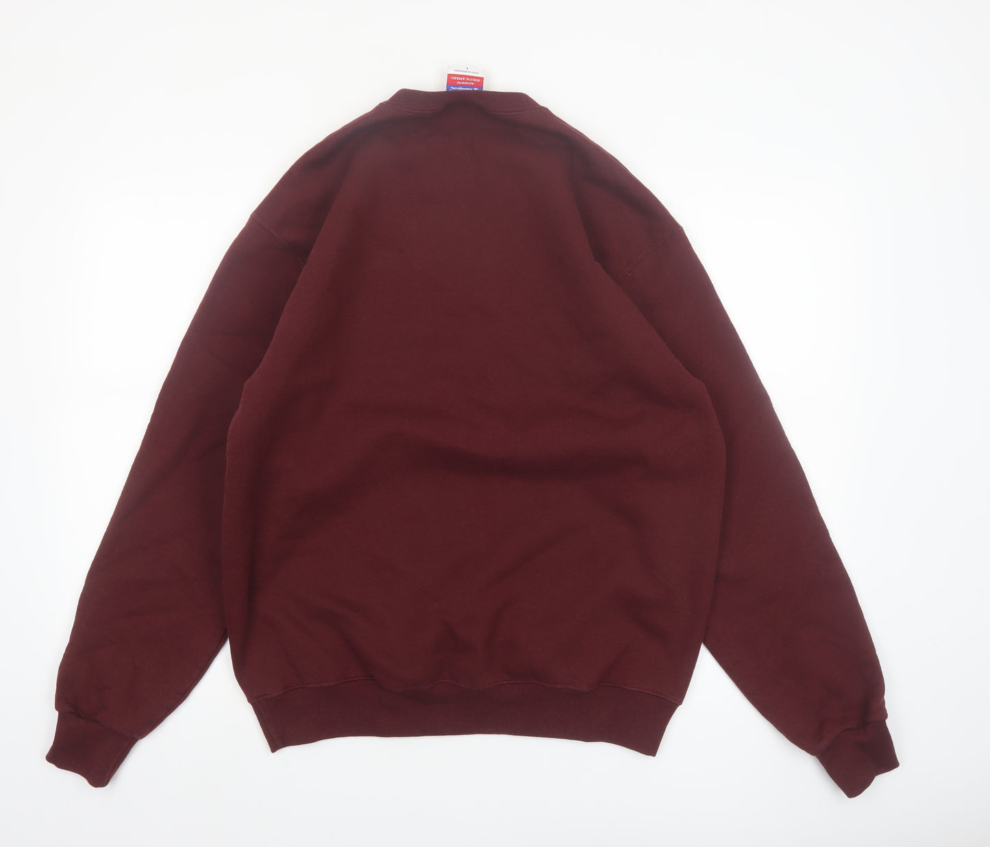 Champion Mens Red Pullover Sweatshirt L Graphic Print Crew Neck