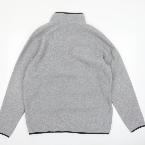 Burton Mens Grey Fleece Henley Sweatshirt Size L
