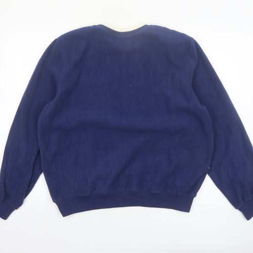 Alfred Dunner Women's Blue Pullover Sweatshirt Size M Embroidered Fleece