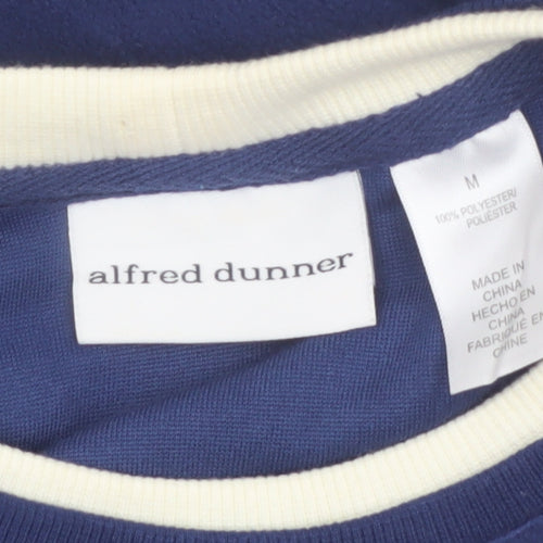 Alfred Dunner Women's Blue Pullover Sweatshirt Size M Embroidered Fleece