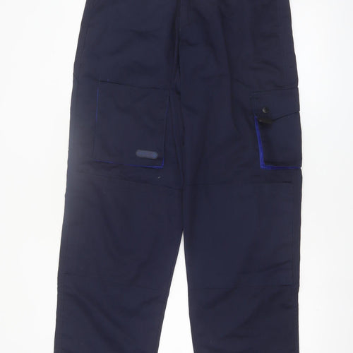 Panoply Men Blue Cargo Workwear Trousers Size M Cotton Blend