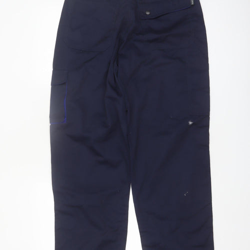Panoply Men Blue Cargo Workwear Trousers Size M Cotton Blend