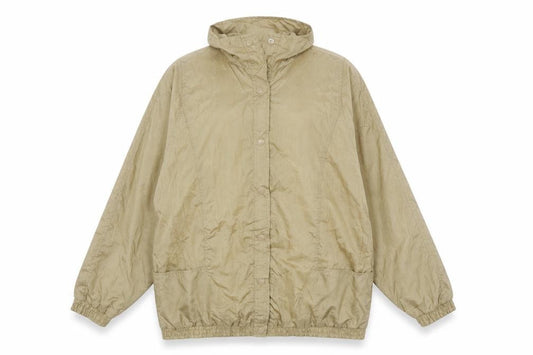 Front view of Tudor Court Women’s Beige L Windbreaker Nylon Jacket