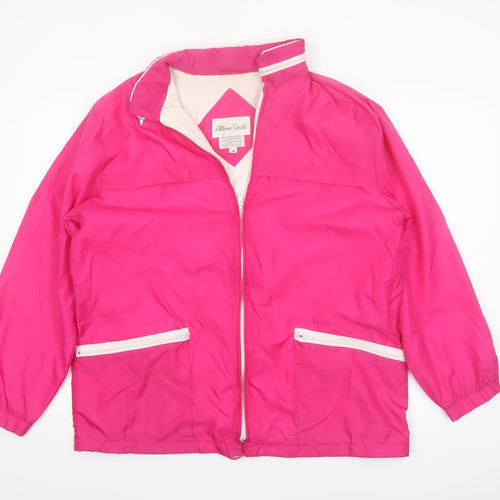 Allison Smith Womens Pink Nylon Windbreaker Jacket M Casual