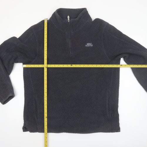 Weird Fish Men's Black XL 1/4 Zip Knit Fleece Pullover Sweatshirt