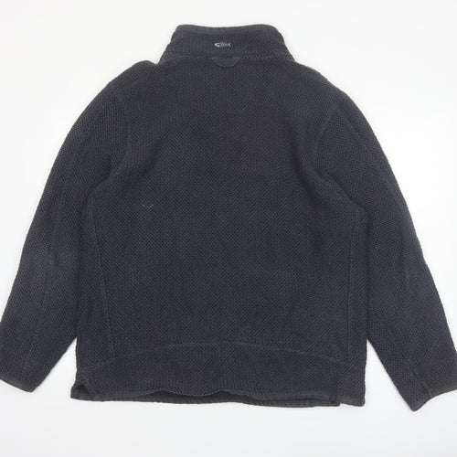 Weird Fish Men's Black XL 1/4 Zip Knit Fleece Pullover Sweatshirt