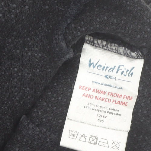 Weird Fish Men's Black XL 1/4 Zip Knit Fleece Pullover Sweatshirt