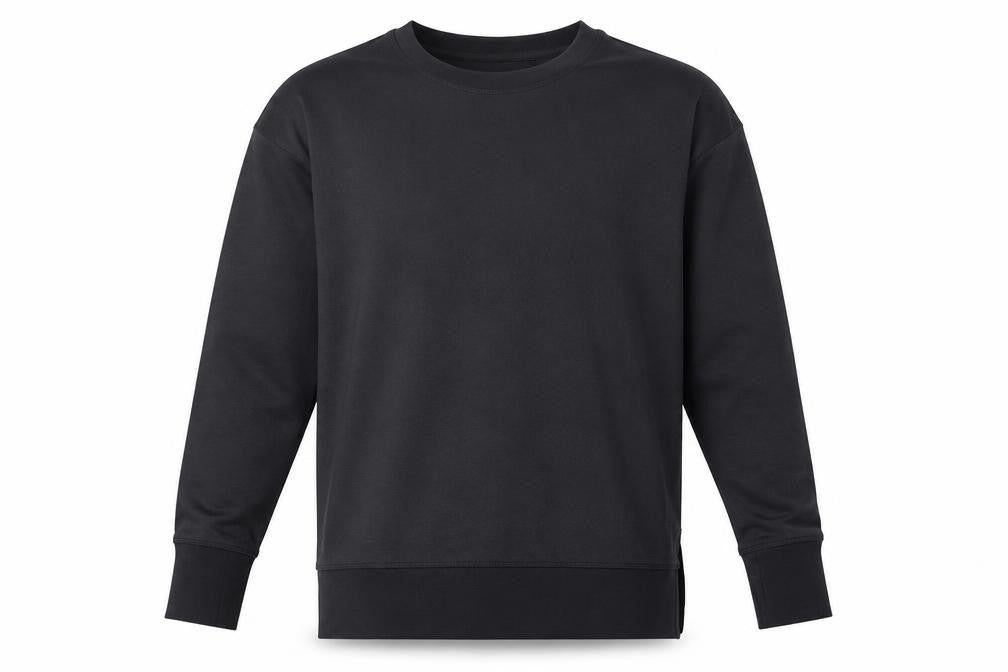 Front view of Bench Men's Black Crew Neck Long Sleeve Pullover Top M