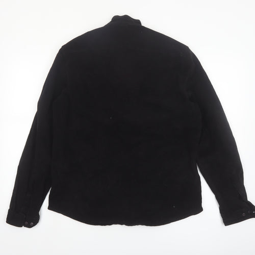 ASOS Men's Black M 1/2 Zip High Neck Cotton Pullover Sweatshirt