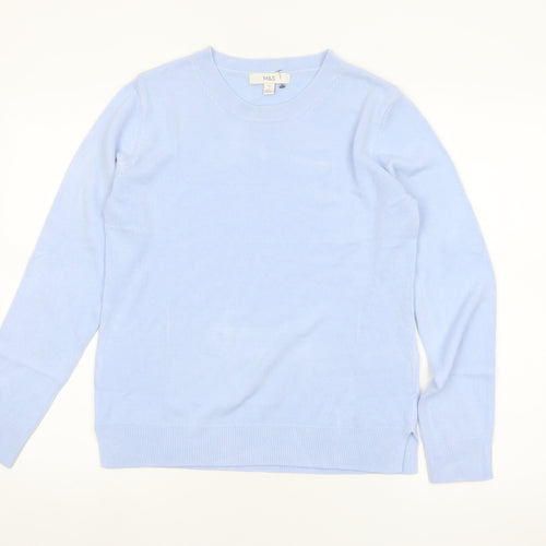 Marks and Spencer Women Blue Size 12 Crew Neck Long Sleeve Jumper